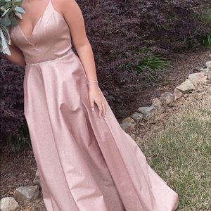 Rose gold prom dress